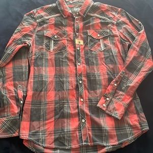 Red & Black BKE Button Down Shirt